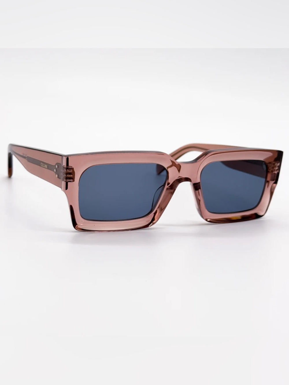 CELINE Bold Three Dots 54MM Rectangular Sunglasses in Pink